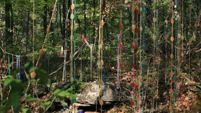 hanging bead shrine