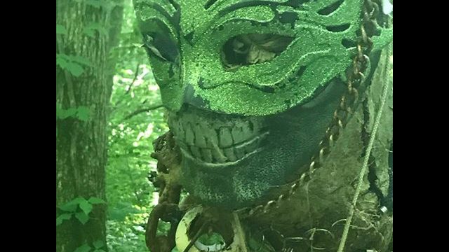 Mask in the woods